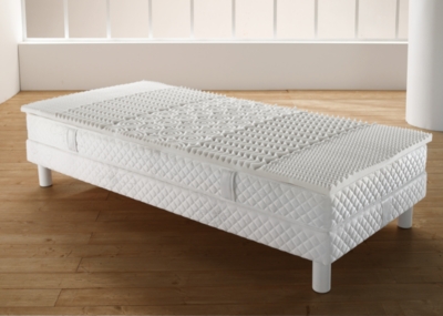 Surmatelas en mousse 5 zones &agrave; m&eacute;moire de forme , 80 x 200 cm