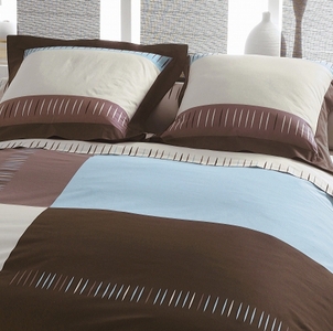 Drap Horizon bleu / gris  