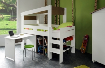 Lit combin&eacute; Camille taupe 90 x 200 cm ,