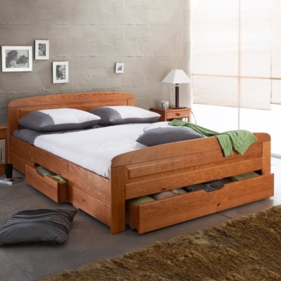 Lit En Bois Avec Rangements Lit rangement 140 x 190 cm