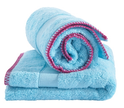 Linge de bain Ibiza turquoise / prune   