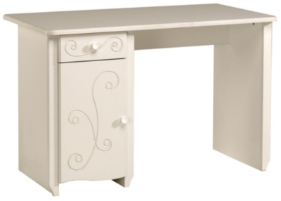 Bureau Pandora. Structure : - Panneaux de particules E0,5 revêtu de décor blanc. - Façades tiroir et porte : panneaux MDF laqué blanc mat avec gravures. - Dessus : MDF laqué arrêtes essuyées. - Poignées : hêtre massif laqué blanc. - Coulisses à bille. Aménagement : - 1 tiroir - 1 étagère réglable en hauteur (3 positions). Dimensions / Poids : - L/H/P : 120 x 77 x 63 cm. - Largeur pour le passage de chaise : 56 cm. - Poids : 29 kg. - Livré prêt à monter avec notice. - Garantie 1 an. Fabriqué en Europe /Le bureau Bureau Pandora. Structure : - Panneaux de particules E0,5 revêtu de décor blanc. - Façades tiroir et porte : panneaux MDF laqué blanc mat avec gravures. - Dessus : MDF laqué arrêtes essuyées. - Poignées : hêtre massif laqué blanc. - Coulisses à bille. Aménagement : - 1 tiroir - 1 étagère réglable en hauteur (3 positions). Dimensions / Poids : - L/H/P : 120 x 77 x 63 cm. - Largeur pour le passage de chaise : 56 cm. - Poids : 29 kg. - Livré prêt à monter avec notice. - Garantie 1 an. Fabriqué en Europe /Le bureau