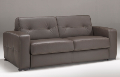 Canapé convertible cuir, matelas mousse  SAL...