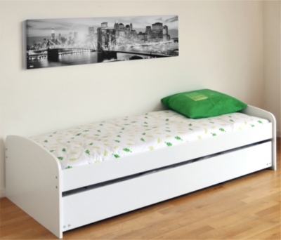 Lit gigogne Snow 90 x 190 laqué blanc