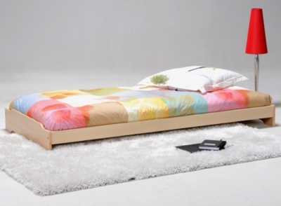 Lit empilable Wizzy 90 x 190 cm vernis n atur...