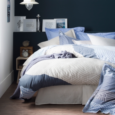 Taie satin Zahara ESSIX HOME, Bleu