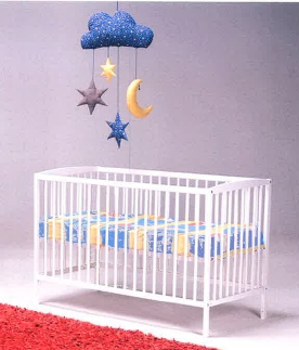 Lit bébé Ludo laqué blanc   