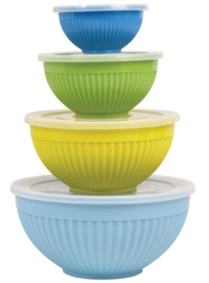 Lot de 4 saladiers empilables RICE   