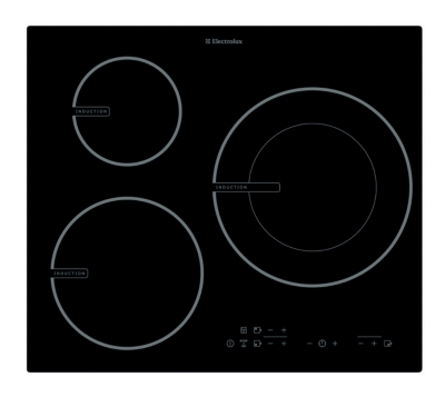 Table Electrolux Induction EHD60010I  3 foyer...