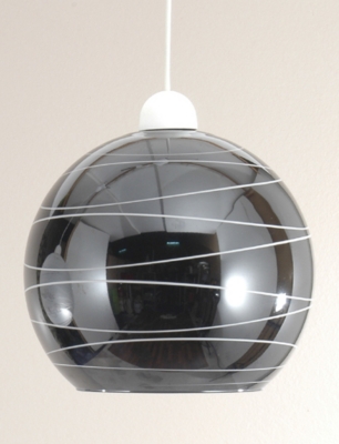 Suspension verre Shadow, noir   
