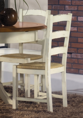 Lot de deux chaises assise paille Calina   