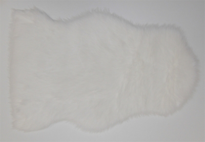 Tapis Choupette fausse fourrure blanc   