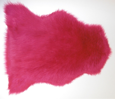 Tapis Choupette fausse fourrure fuschia   