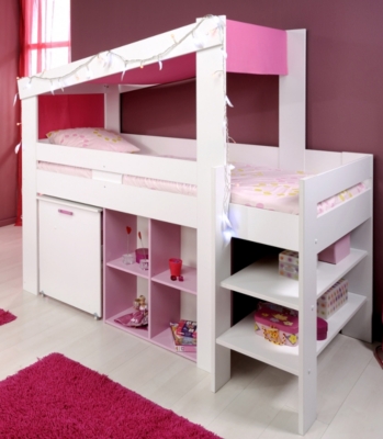 Lit combiné Candice rose 90 x 2...