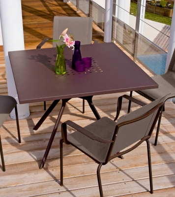 Table carrée Carbet 100 x 100 cm, colori  s ...
