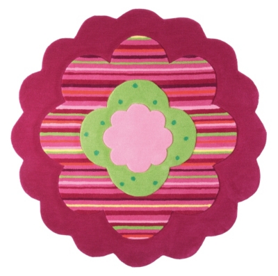 Tapis ESPRIT HOME Fleur rose   