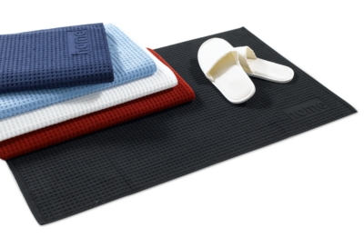 Tapis de bain quadrillé Home SANTENS  anthra...