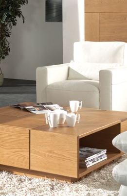 Table basse carrée 2 tiroirs Ic...