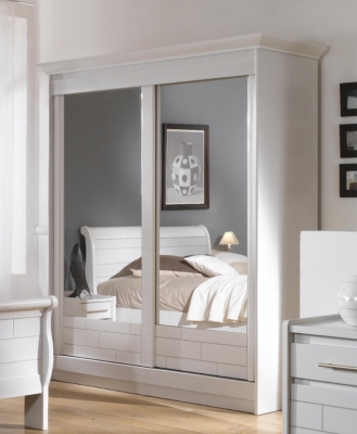 Armoire 2 portes miroirs coulissantes 220 cm ...