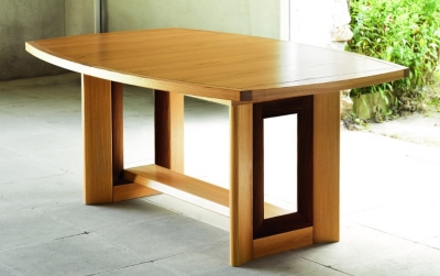 Table tonneau orme/noyer Exotic ...