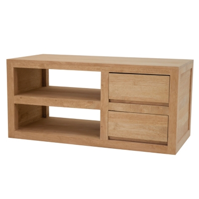 Meuble tv 90cm 2 étagères 2 ti...