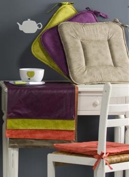 Lot de 4 galettes de chaise Poppy NYDEL,  4 c...