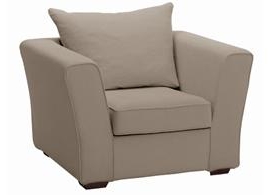 Fauteuil Magnolia tissu A bâchette dos jeté...