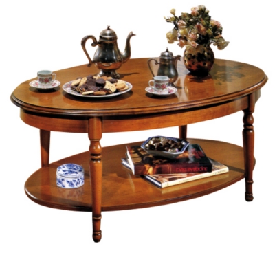 Table basse ovale plateau bois M...