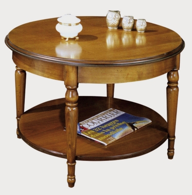 Table basse ronde plateau bois M...