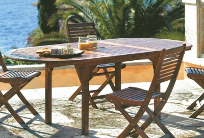 Table ovale acacia 160/220 x 100...