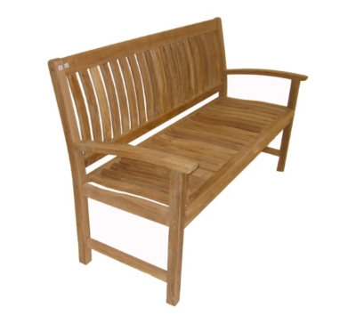 Banc galbé 3 places Teck  150 x...