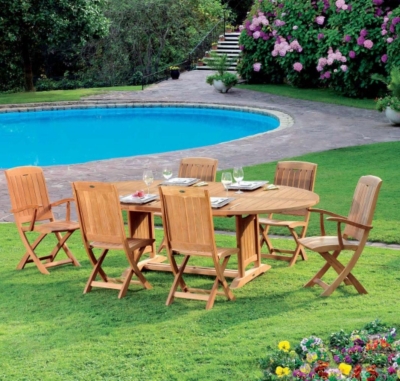 Lot 2 chaises pliantes Diamant teck  TFT 
