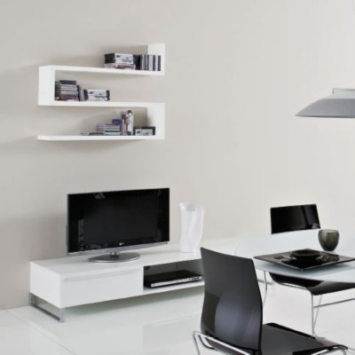 Etagère Oz 90 blanche, gauche   