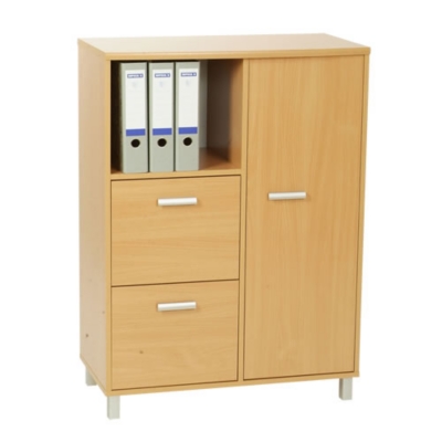Armoire de bureau Mobile 1 porte 2 tiroirs 