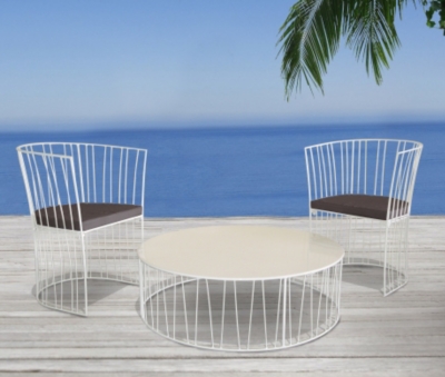 Table basse ronde Mougins Ø 95 cm,  acier la...