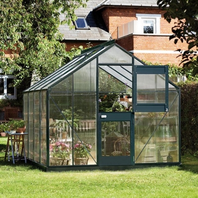 Serre grise adossable 9.61m² chalet & jardin Jardin Serre Créatif