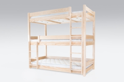 lit superpose x3 en bois