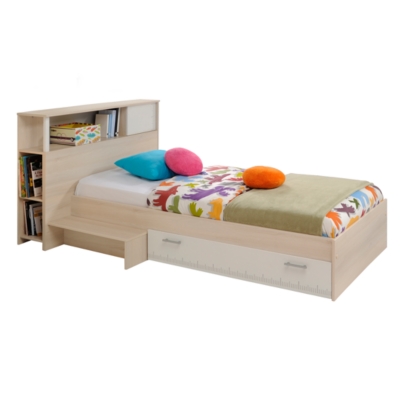 Lit Rangement Avec Tete De Lit Pierre 90 X 190 Cm